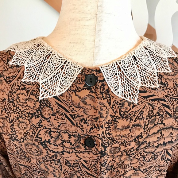 Vintage 80’s William Morris Print Dress - Picture 3 of 7